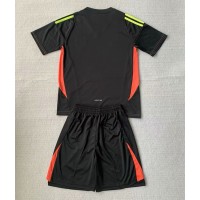 Camiseta España Portero Segunda Equipación Replica Eurocopa 2024 para niños mangas cortas (+ Pantalones cortos)